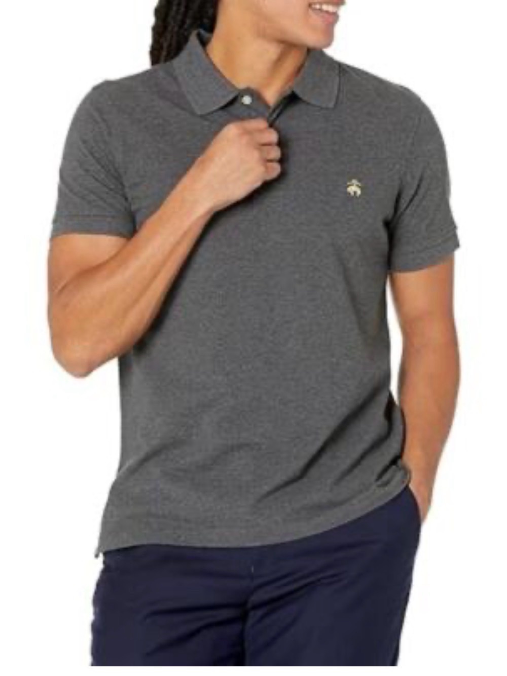 Brooks Brothers Gray Short Sleeve Polo